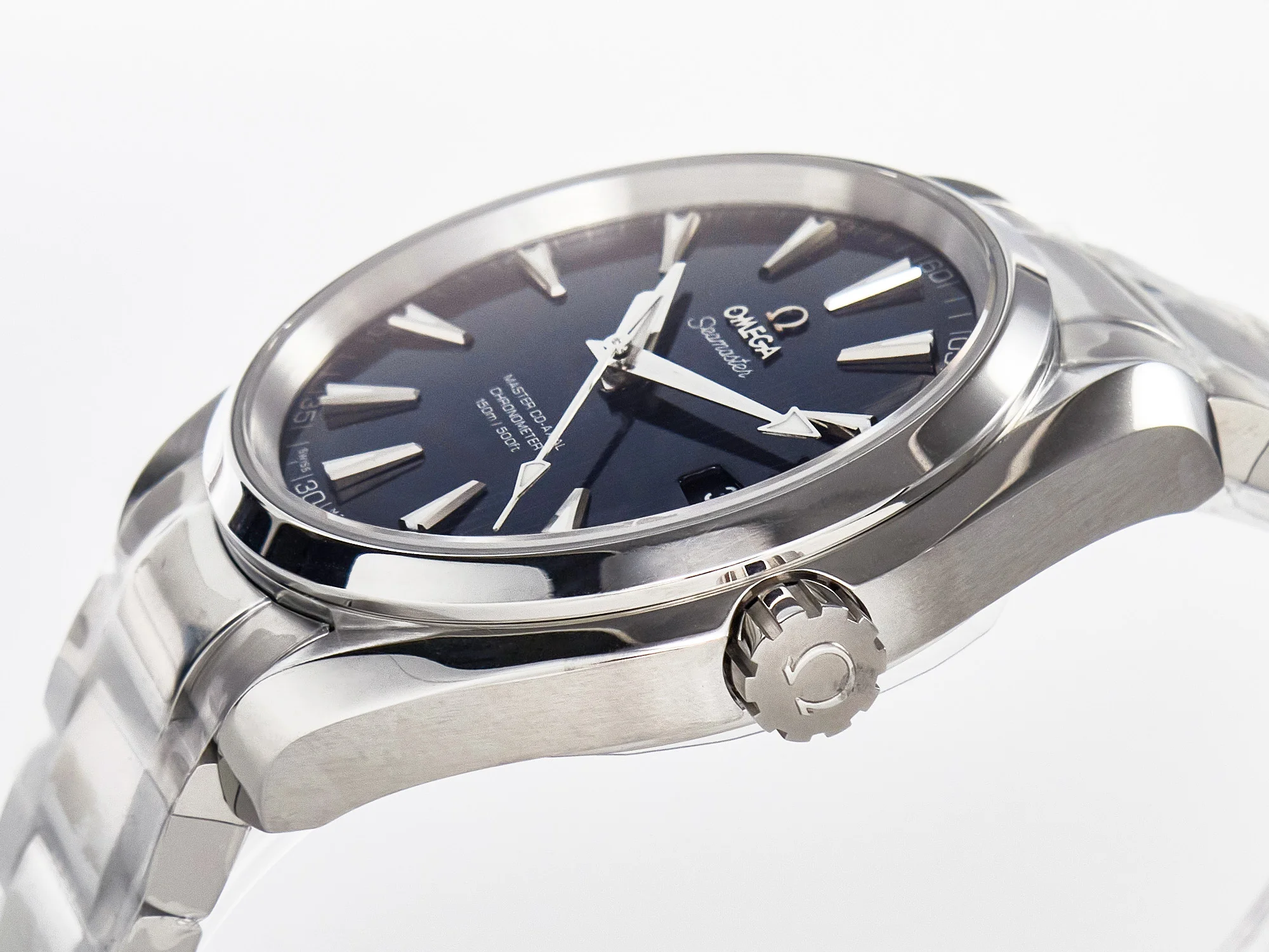 Aqua Terra 150M SS VSF 1:1 Best Edition Blue Textured Dial on SS Bracelet A8500 Super Clone
