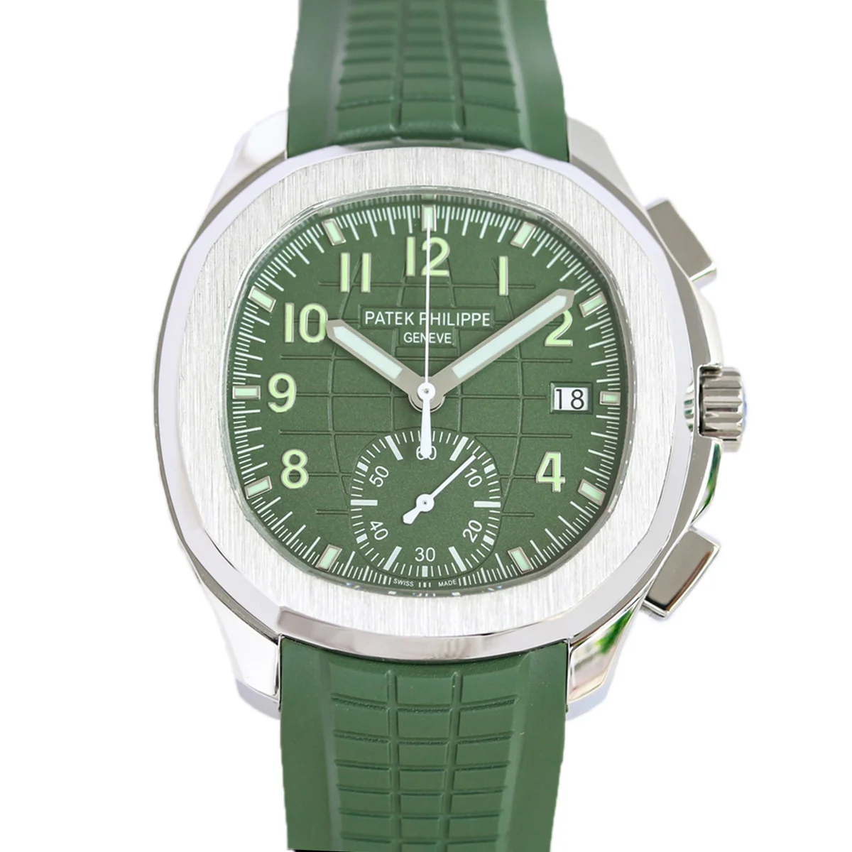 Aquanaut 5968G-010 Green Dial on Green Rubber Strap in Steel