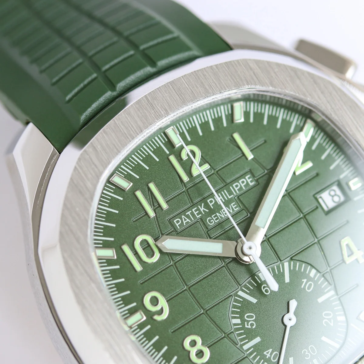 Aquanaut 5968G-010 Green Dial on Green Rubber Strap in Steel