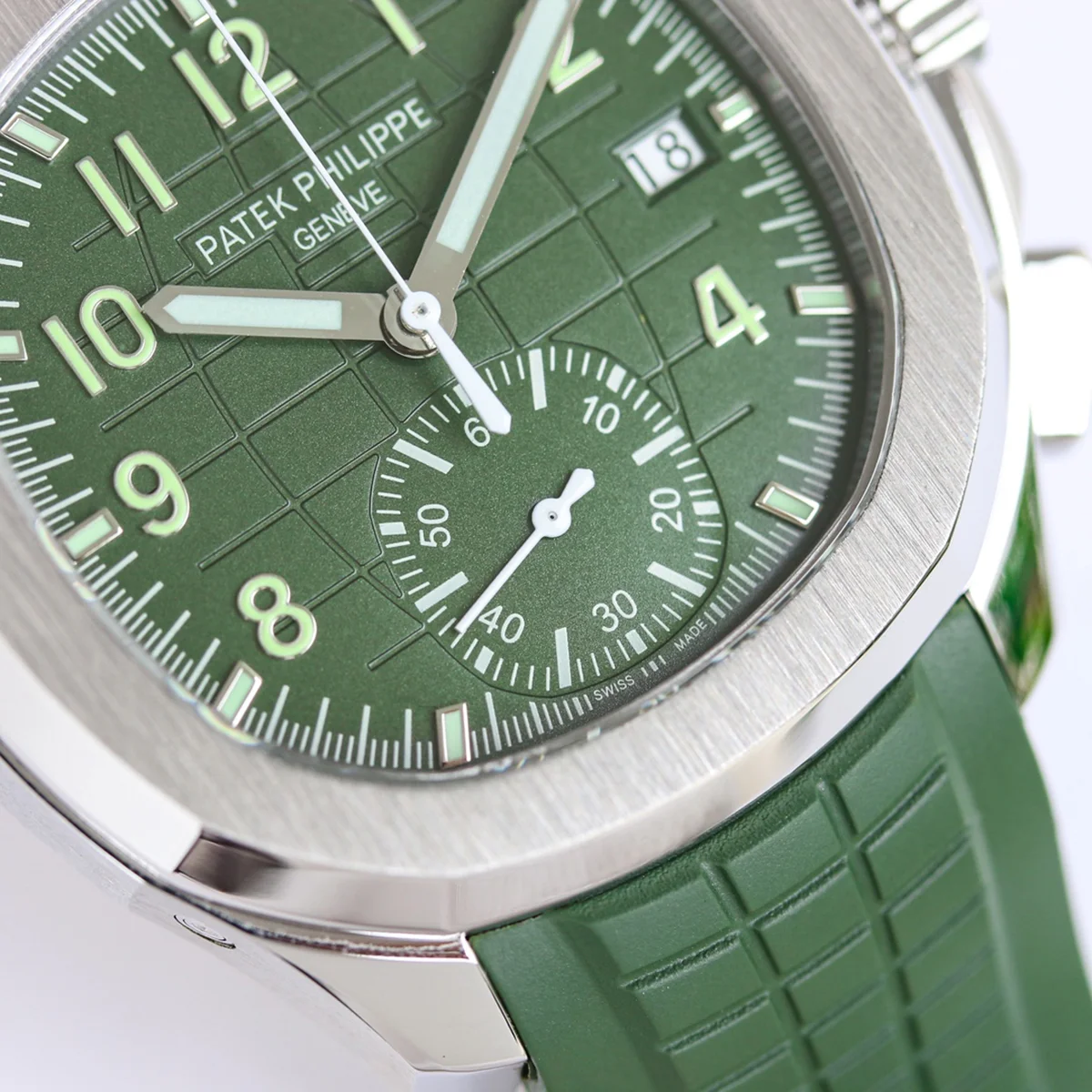 Aquanaut 5968G-010 Green Dial on Green Rubber Strap in Steel