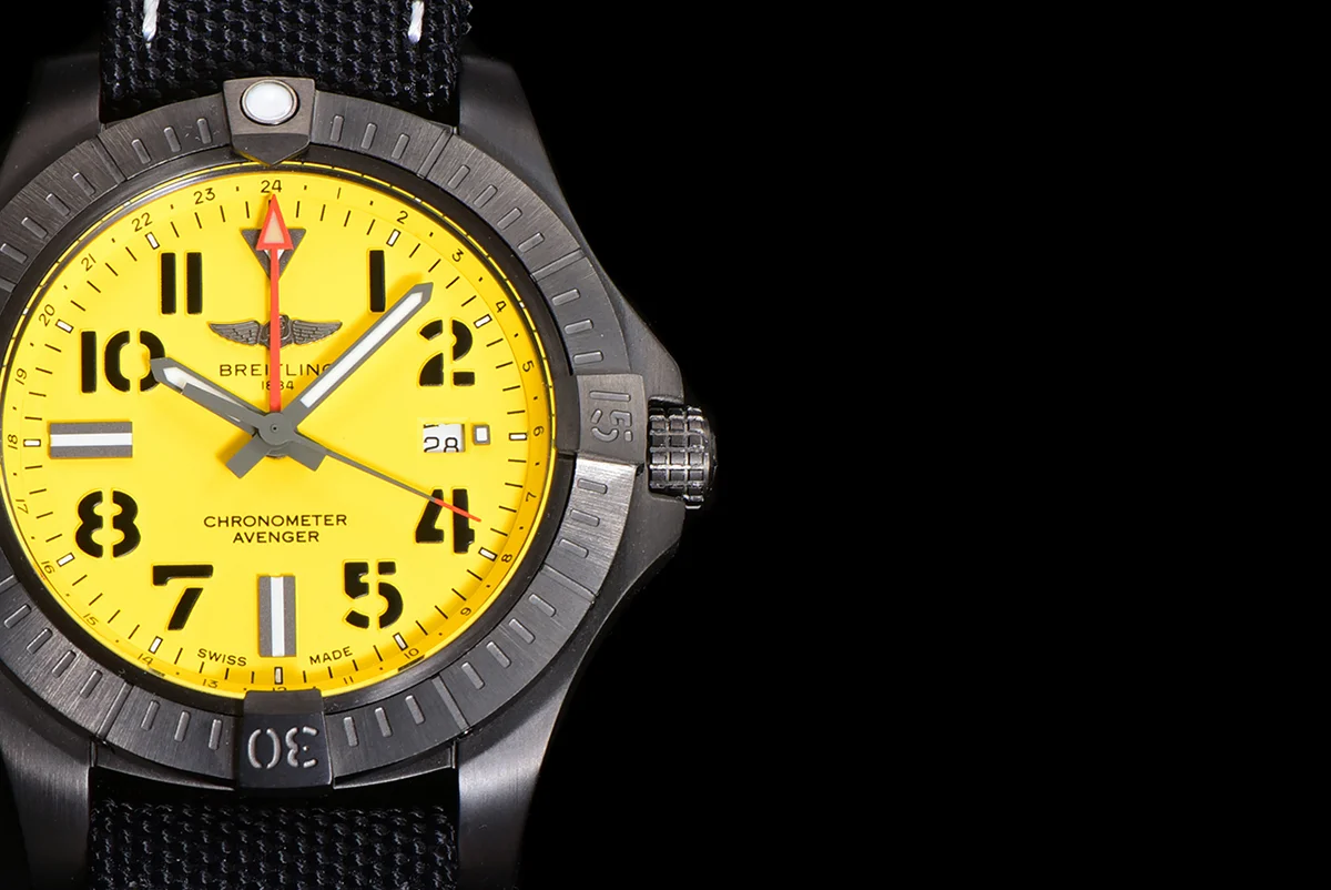 Avenger Automatic 45 Yellow Dial in PVD