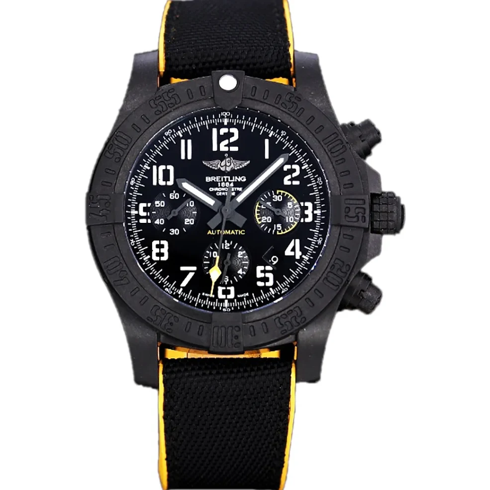 Avenger Hurricane Black Dial on Black/Yellow Nylon Strap