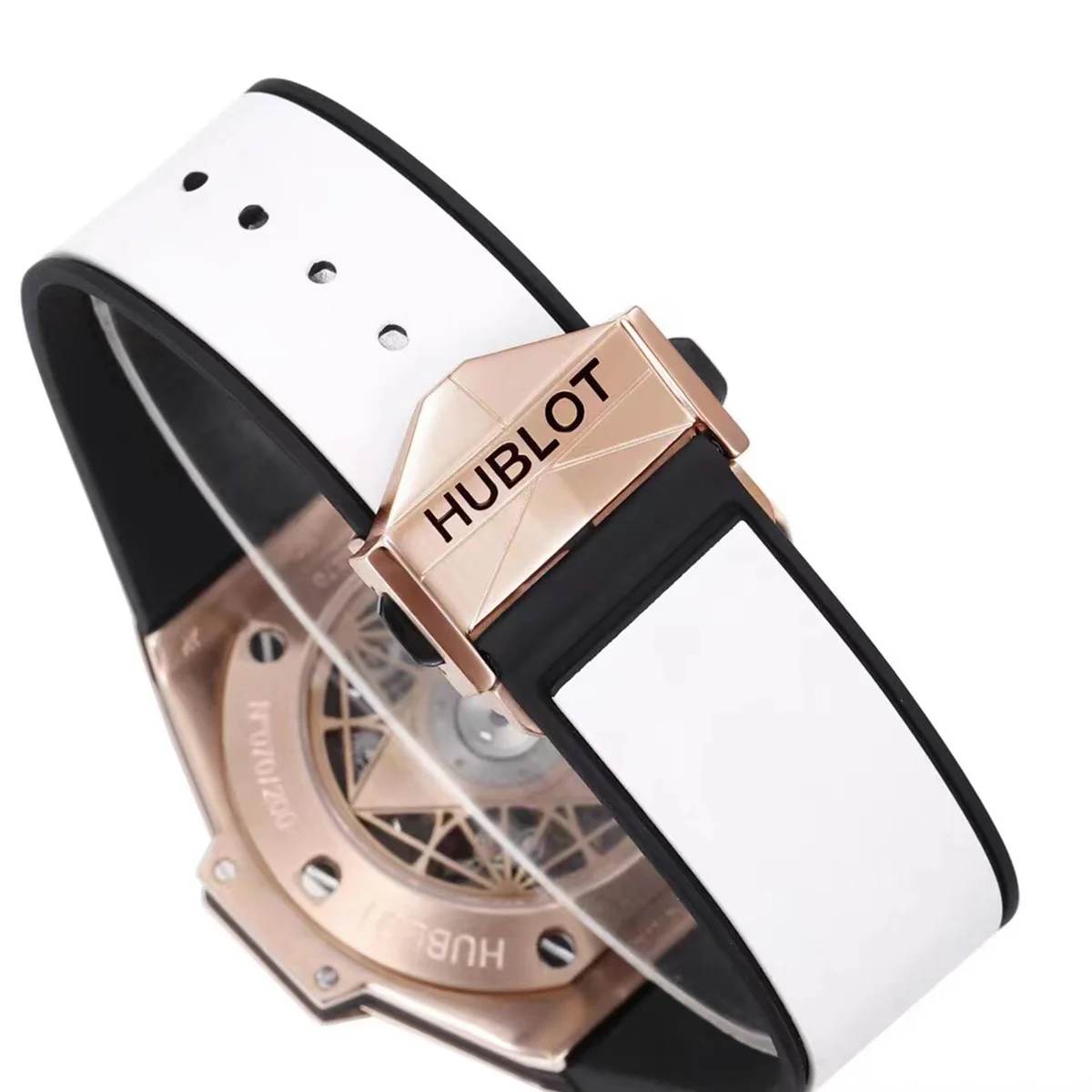 Big Bang Sang Bleu II White Dial in Rose Gold