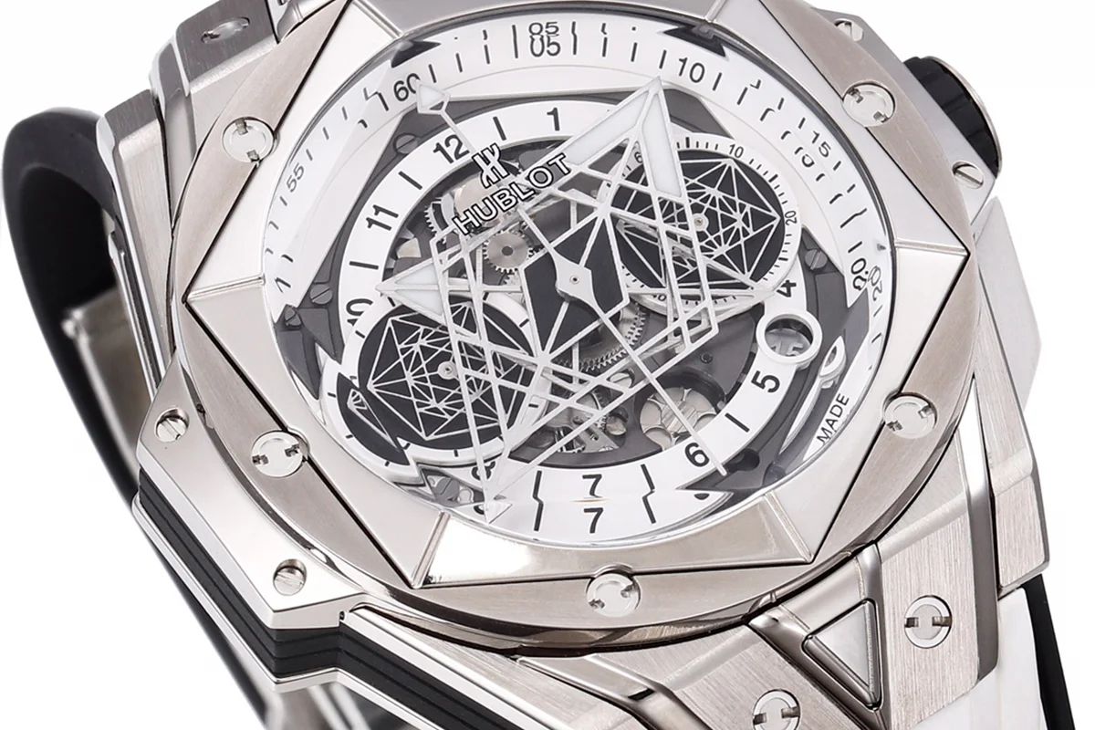 Big Bang Sang Bleu II White Dial in Titanium
