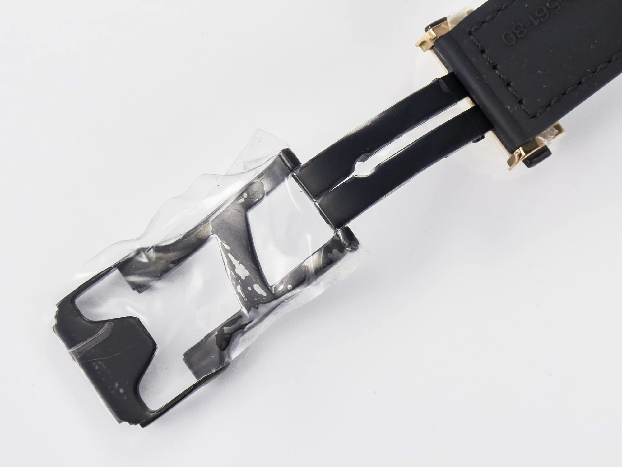 Classic Fusion 38mm RG JJF 1:1 Best Edition White Dial on Black Gummy Leather Strap