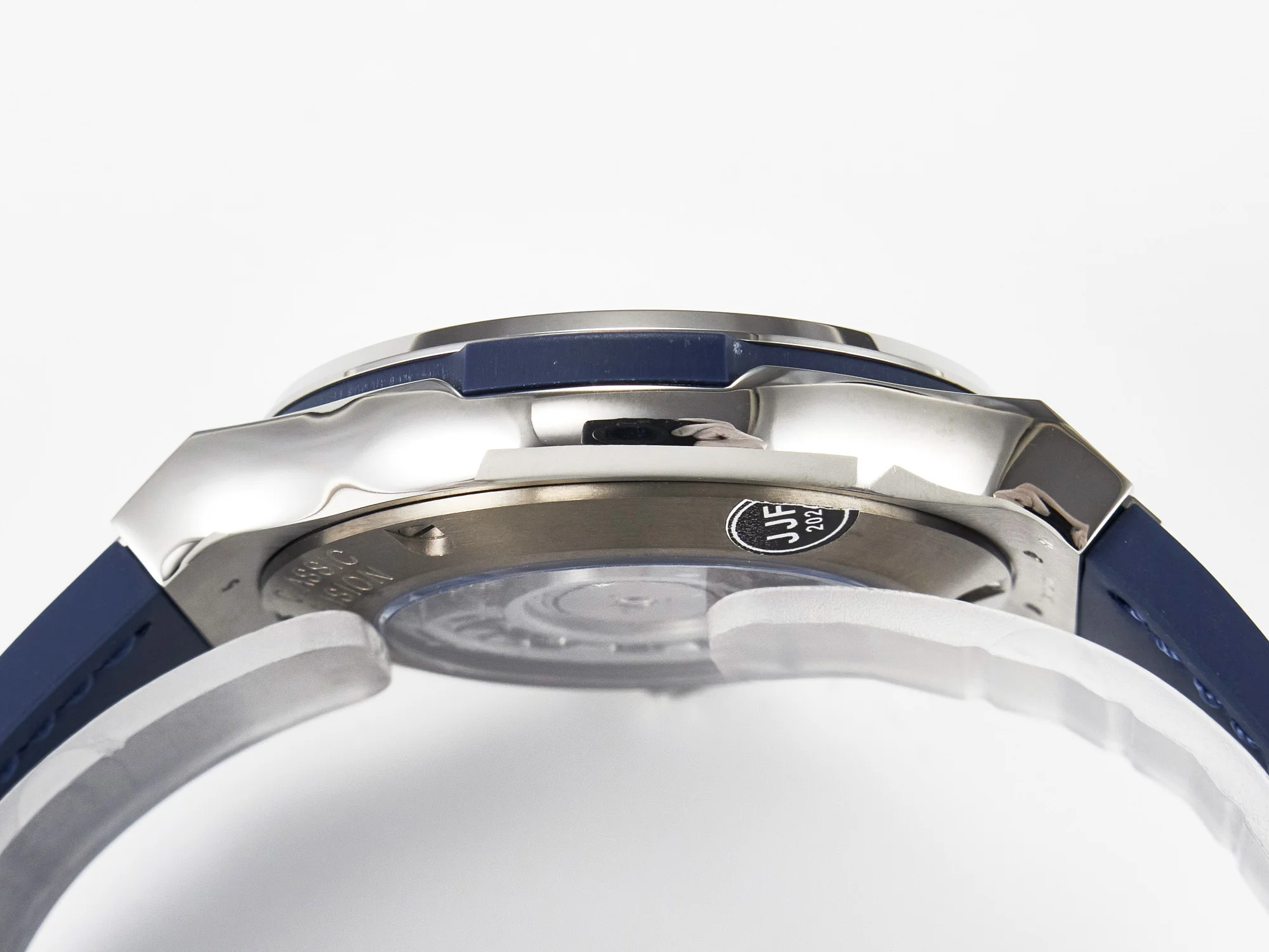 Classic Fusion 38mm SS JJF 1:1 Best Edition Blue Dial on Blue Gummy Leather Strap