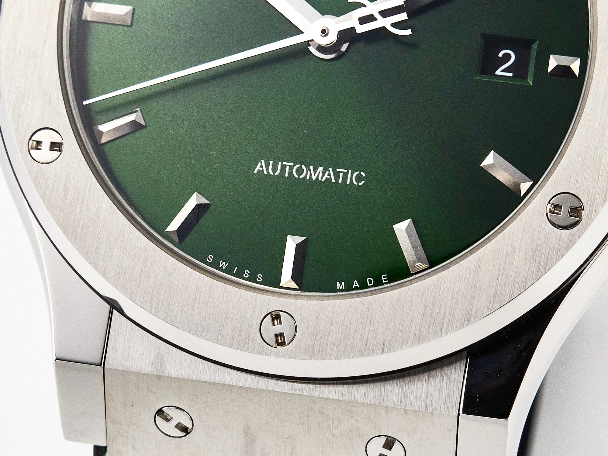 Classic Fusion 42mm SS JJF 1:1 Best Edition Green Dial on Green Gummy Leather Strap