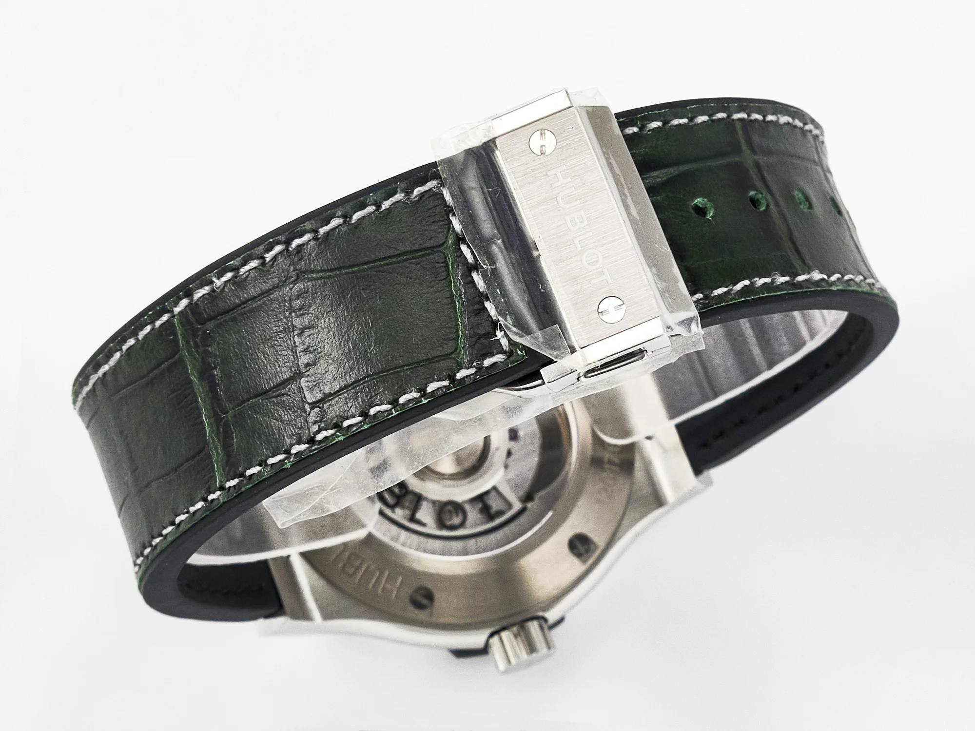 Classic Fusion 42mm SS JJF 1:1 Best Edition Green Dial on Green Gummy Leather Strap