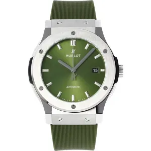 Classic Fusion Automatic 42mm Green Dial on Rubber Strap