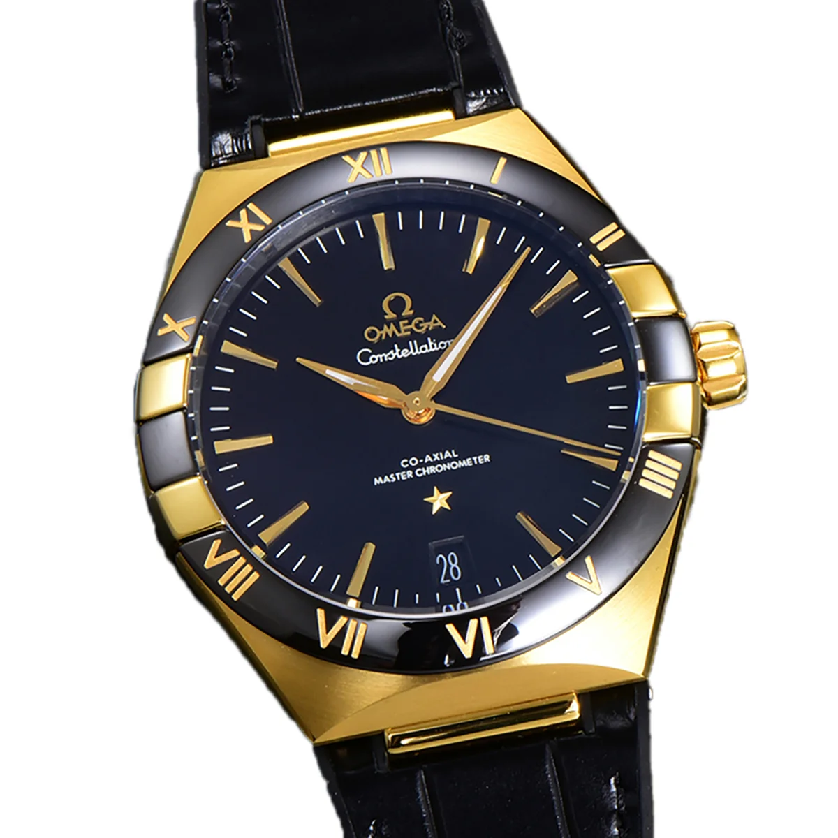 Constellation Co-Axial Master Chronometer 41mm Black Dial in Yellow Gold
