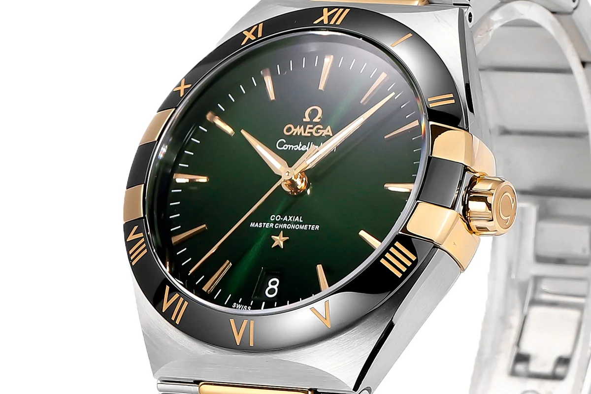 Constellation Co-Axial Master Chronometer Sedna™ Gold 41mm Green Dial with Ceramic Bezel on Bracelet