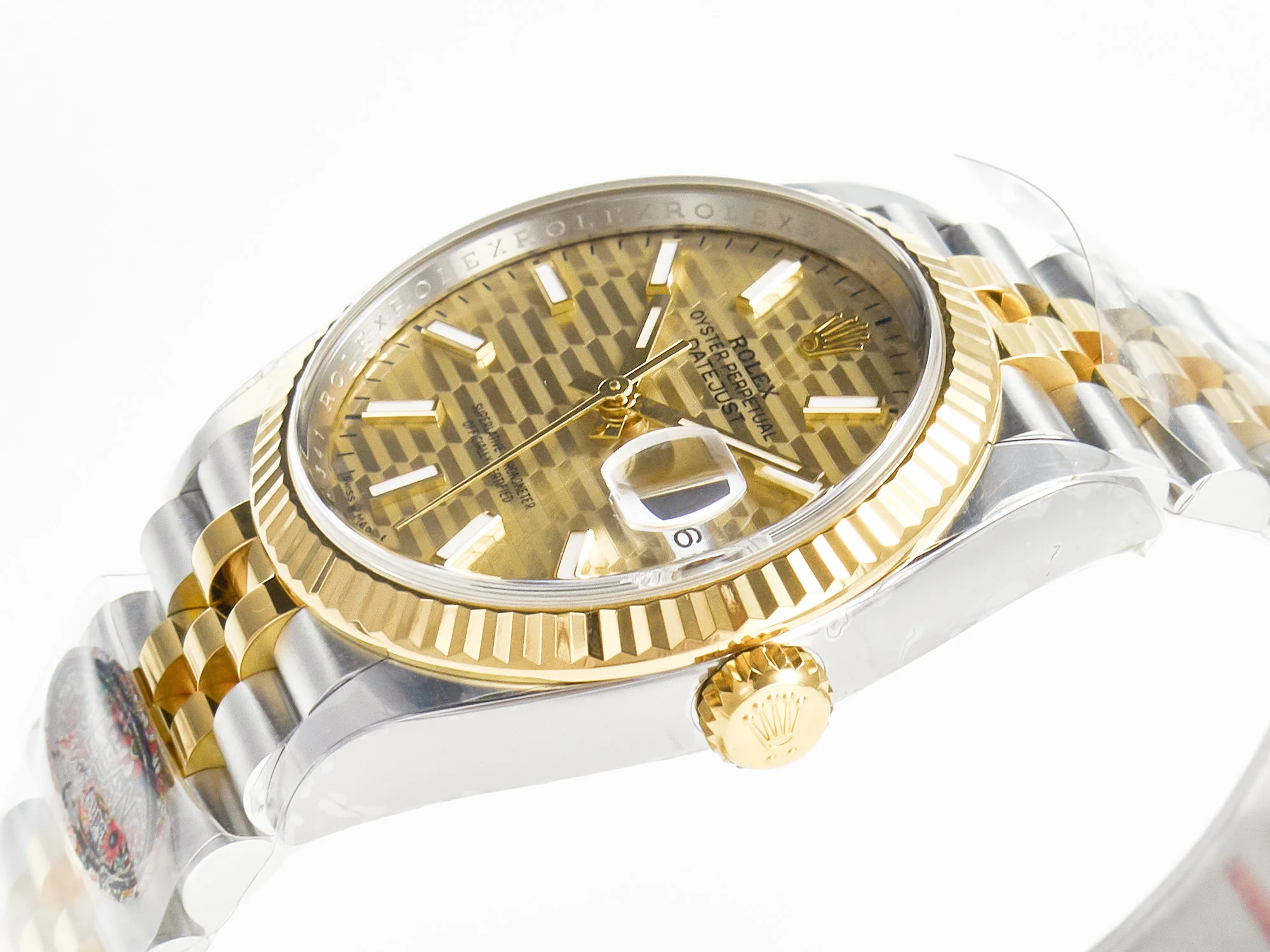 DateJust 36 126233 Clean 1:1 Best Edition 904L Steel YG Textured Stick Dial on SS/YG Jubilee Bracelet VR3235