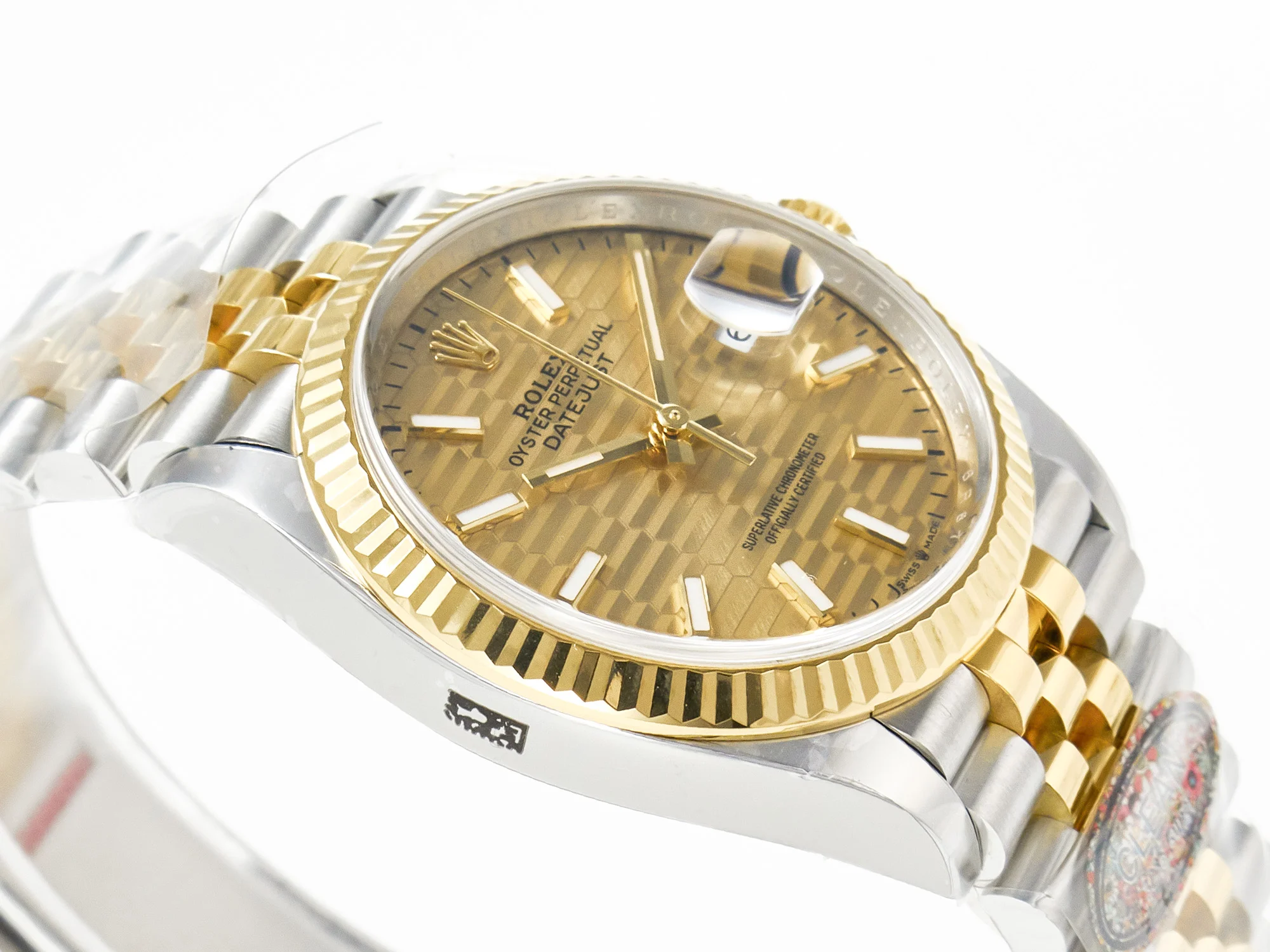 DateJust 36 126233 Clean 1:1 Best Edition 904L Steel YG Textured Stick Dial on SS/YG Jubilee Bracelet VR3235