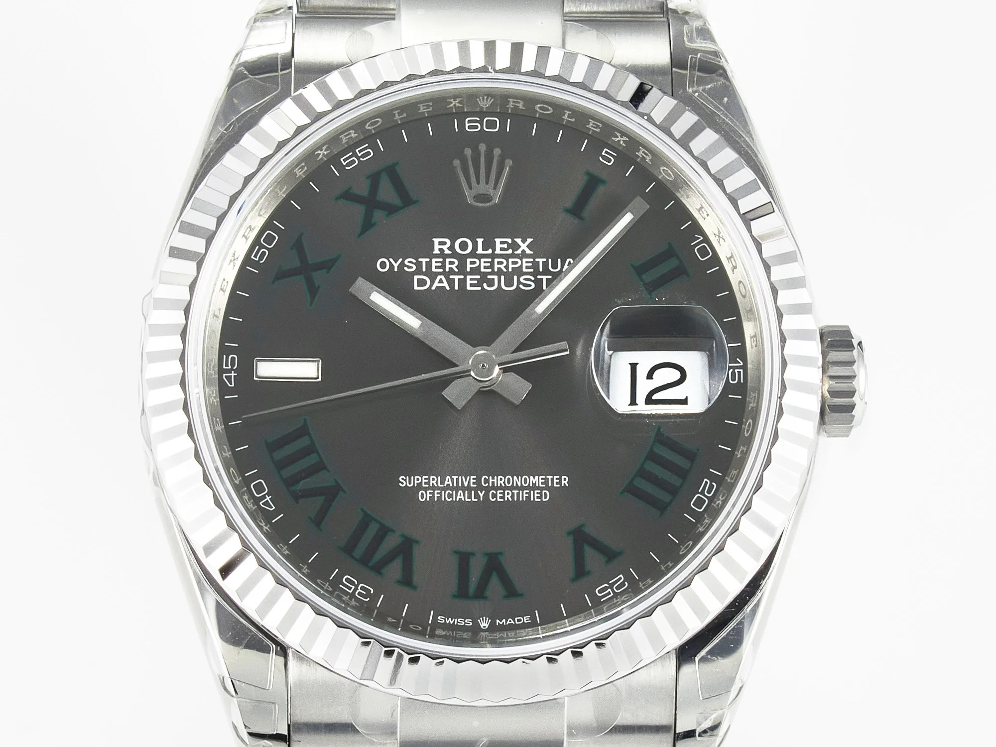 DateJust 36 SS 116234 VSF 1:1 Best Edition 904L Steel Gray Green Roman Dial on oyster Bracelet VS3235