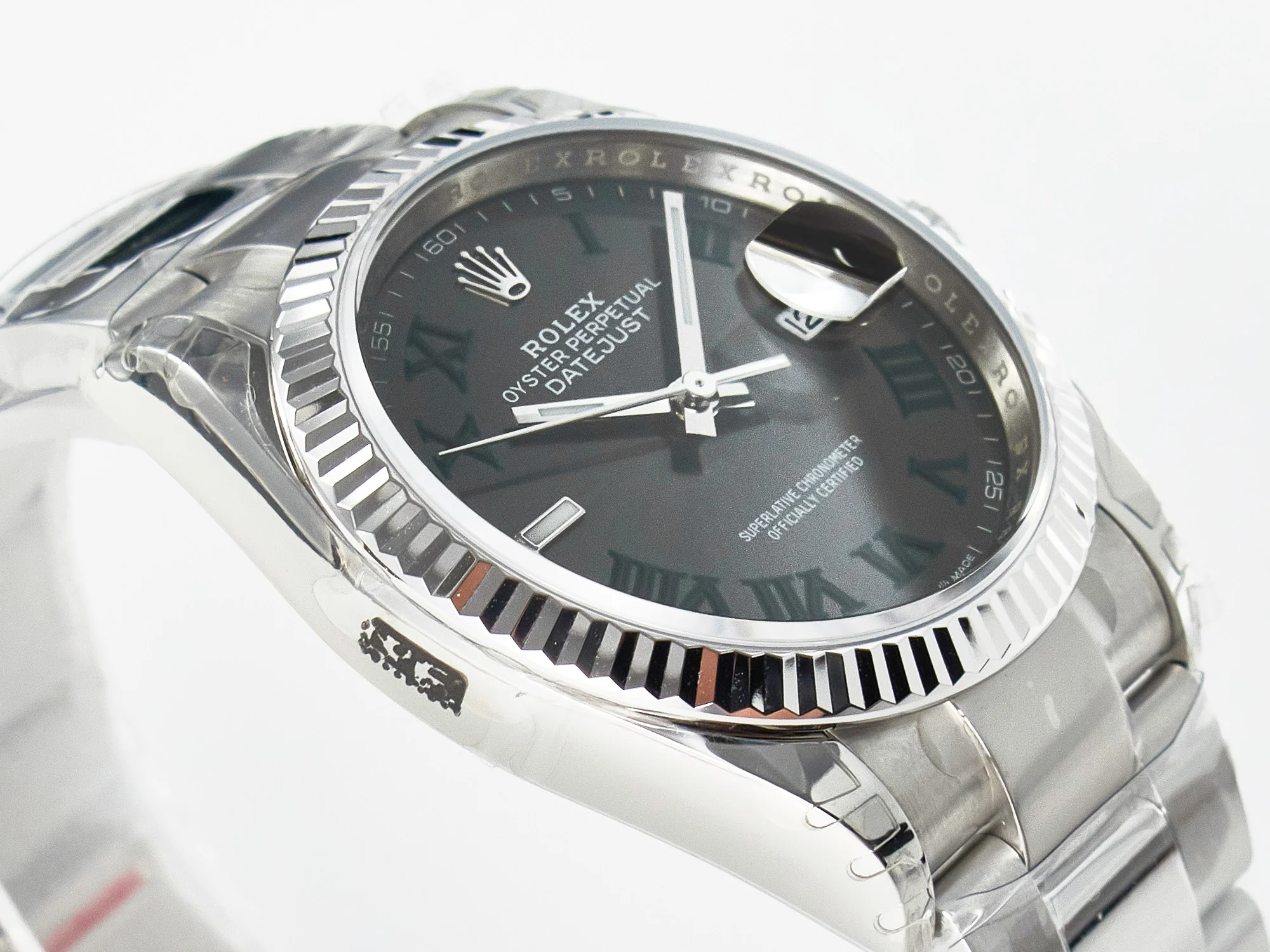 DateJust 36 SS 116234 VSF 1:1 Best Edition 904L Steel Gray Green Roman Dial on oyster Bracelet VS3235