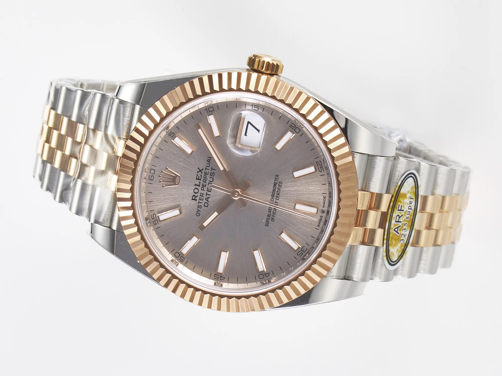 DateJust 41 126331 ARF 1:1 Best Edition 904L Steel RG Dial on SS/RG Jubilee Bracelet SH3235(Gain Weight)