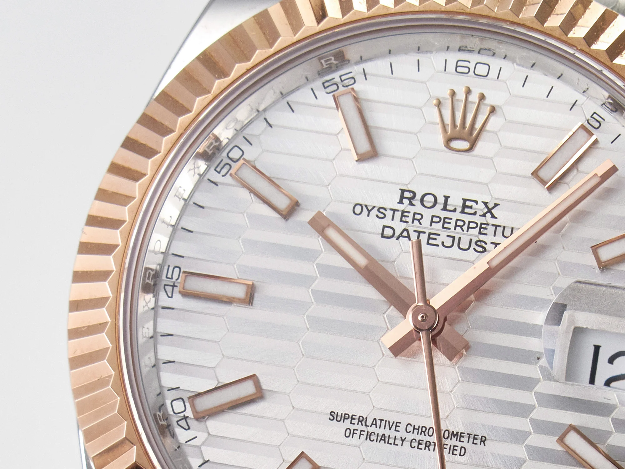 DateJust 41 126331 ARF 1:1 Best Edition 904L Steel Silver Textured Dial on SS/RG Oyster Bracelet SH3235(Gain Weight)