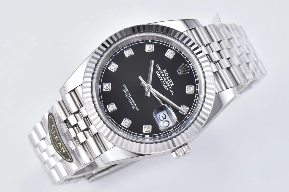 Datejust 41 126334 Bright Black Dial Diamond Markers on Jubilee Bracelet