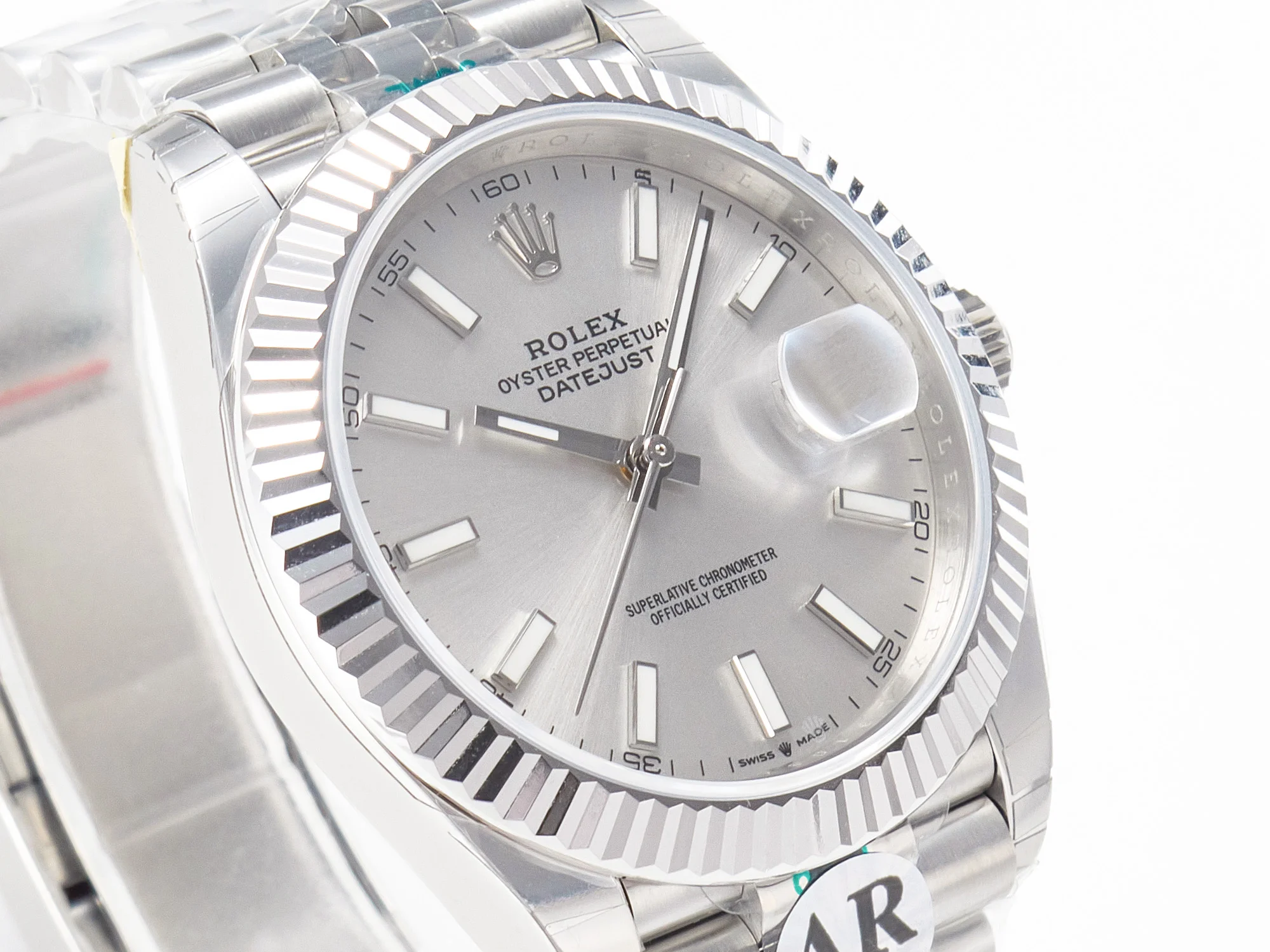 DateJust 41 126334 Fluted Bezel ARF 1:1 Best Edition 904L Steel Silver Stick Dial on Jubilee Bracelet VR3235