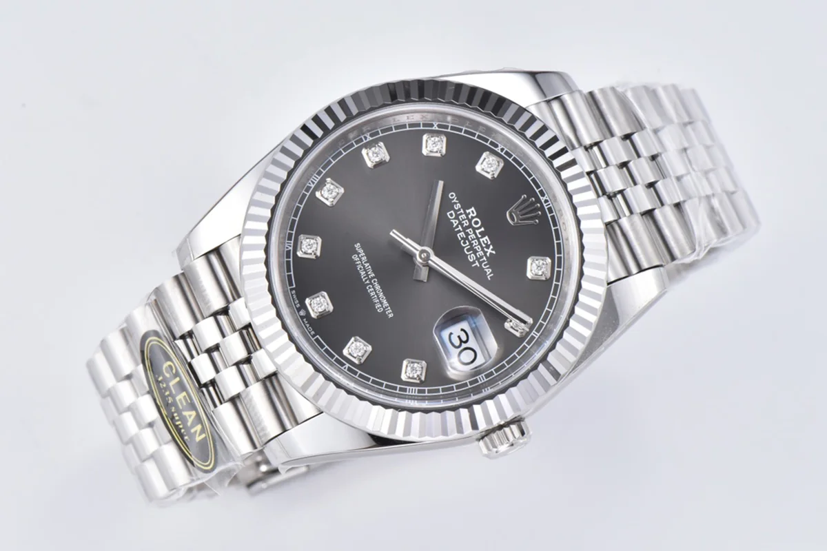 Datejust 41 126334 Slate Dial Diamond Markers on Jubilee Bracelet