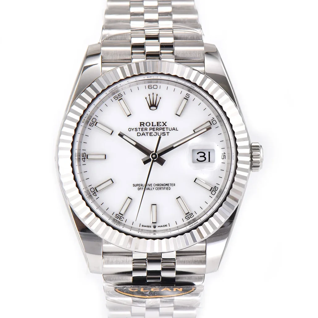 Datejust 41 126334 White Dial Stick Markers on Jubilee Bracelet