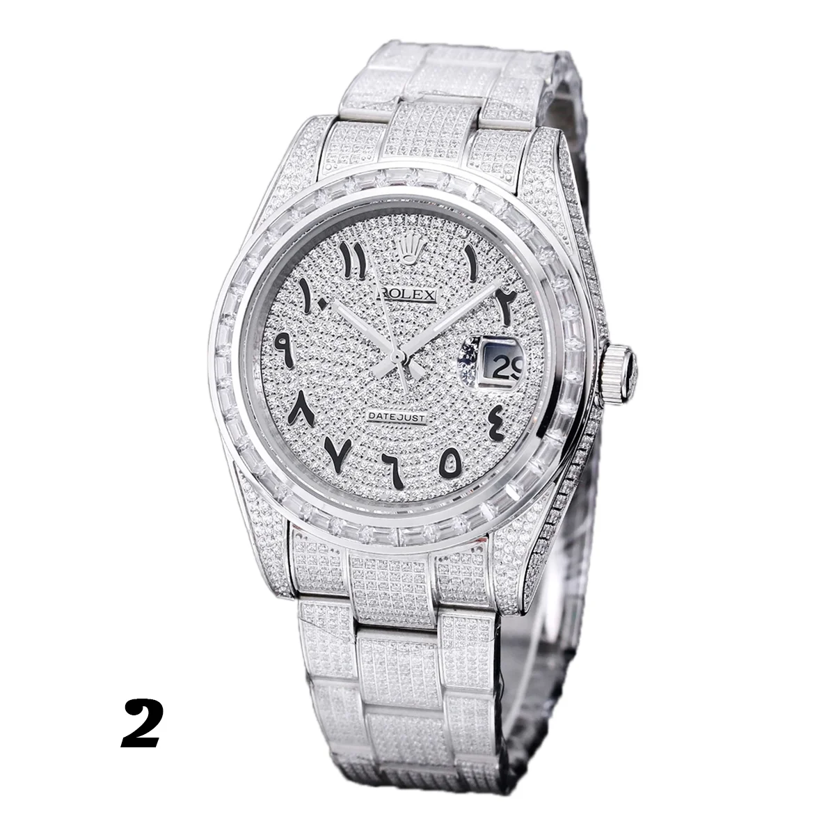 Datejust 41 Custom Diamond Paved Dial in Steel