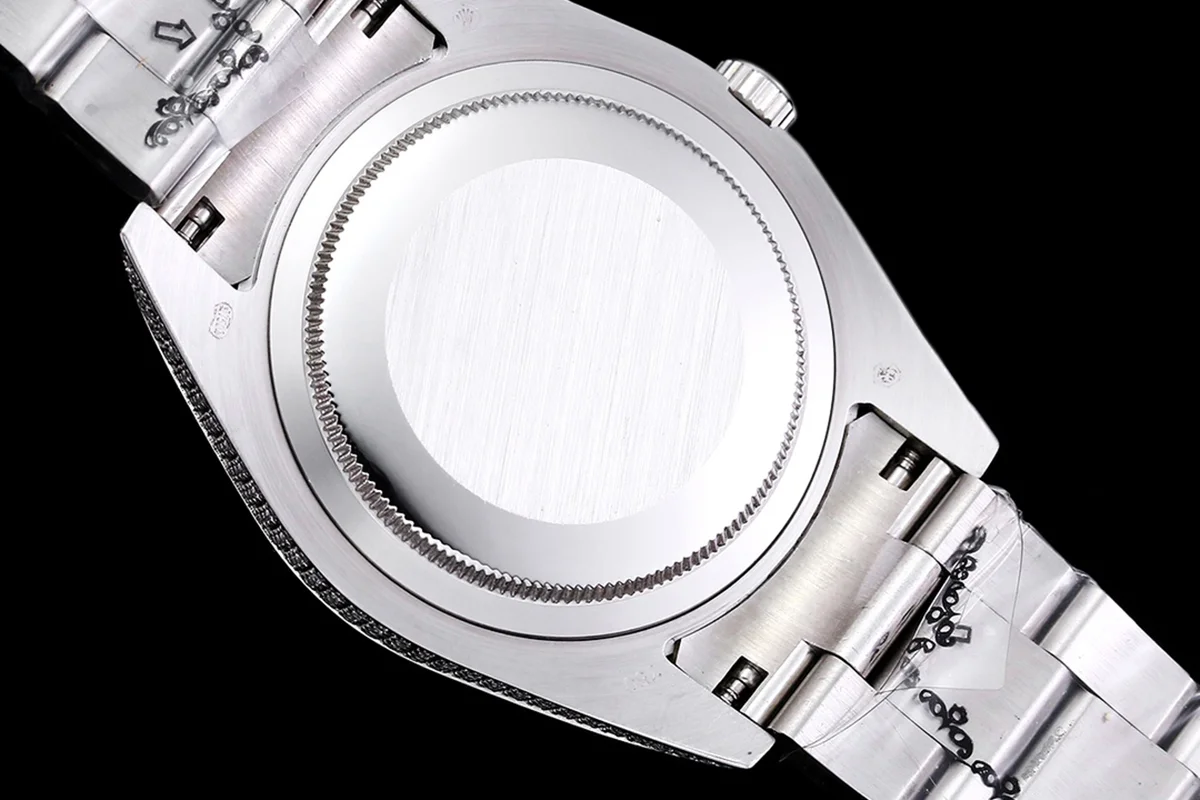 Datejust 41 Custom Diamond Paved Dial with Stick Markers in Steel