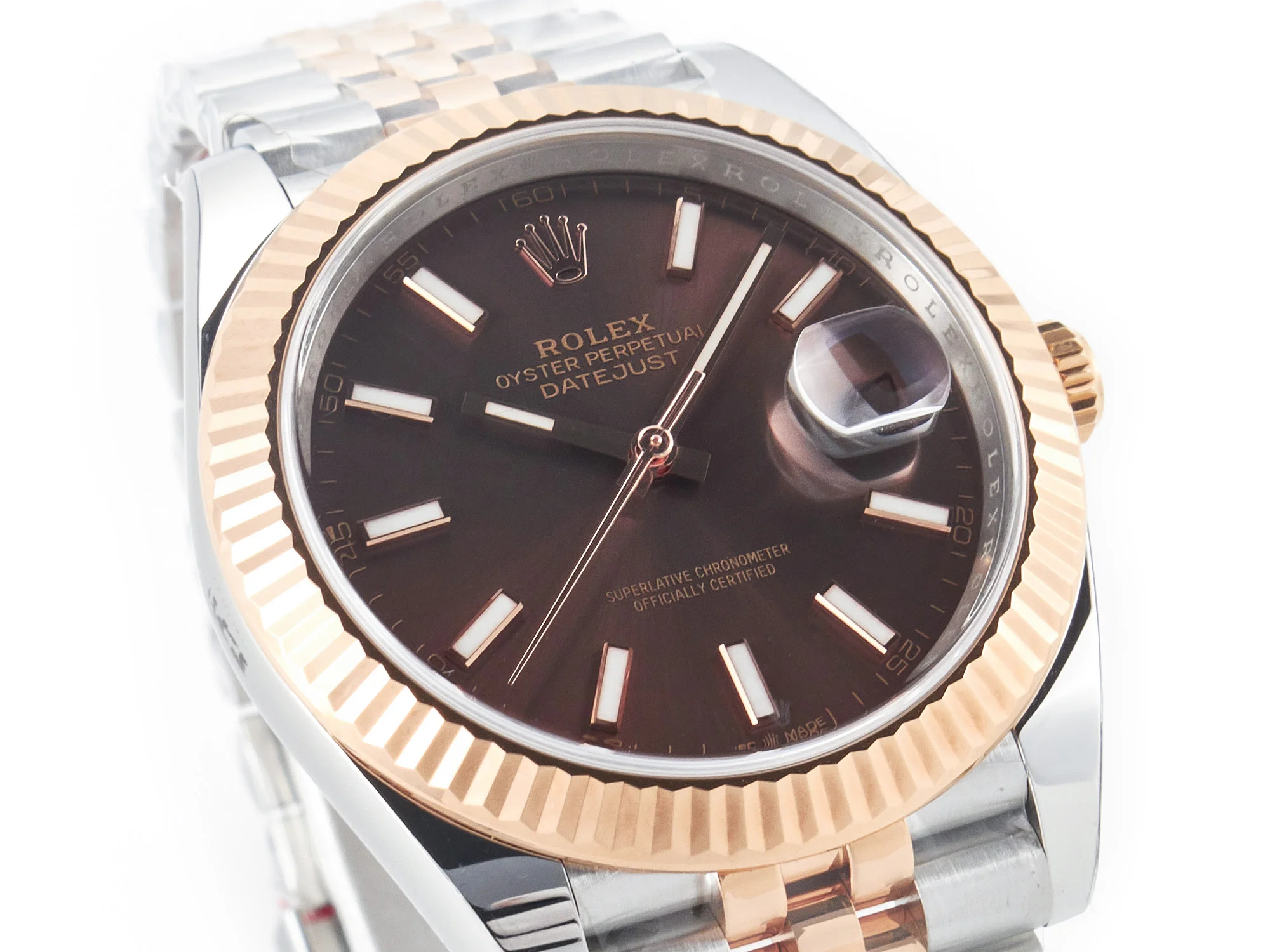 DateJust 41mm 126331 904L SS/RG Clean 1:1 Best Edition Brown Dial on Jubilee Bracelet VR3235