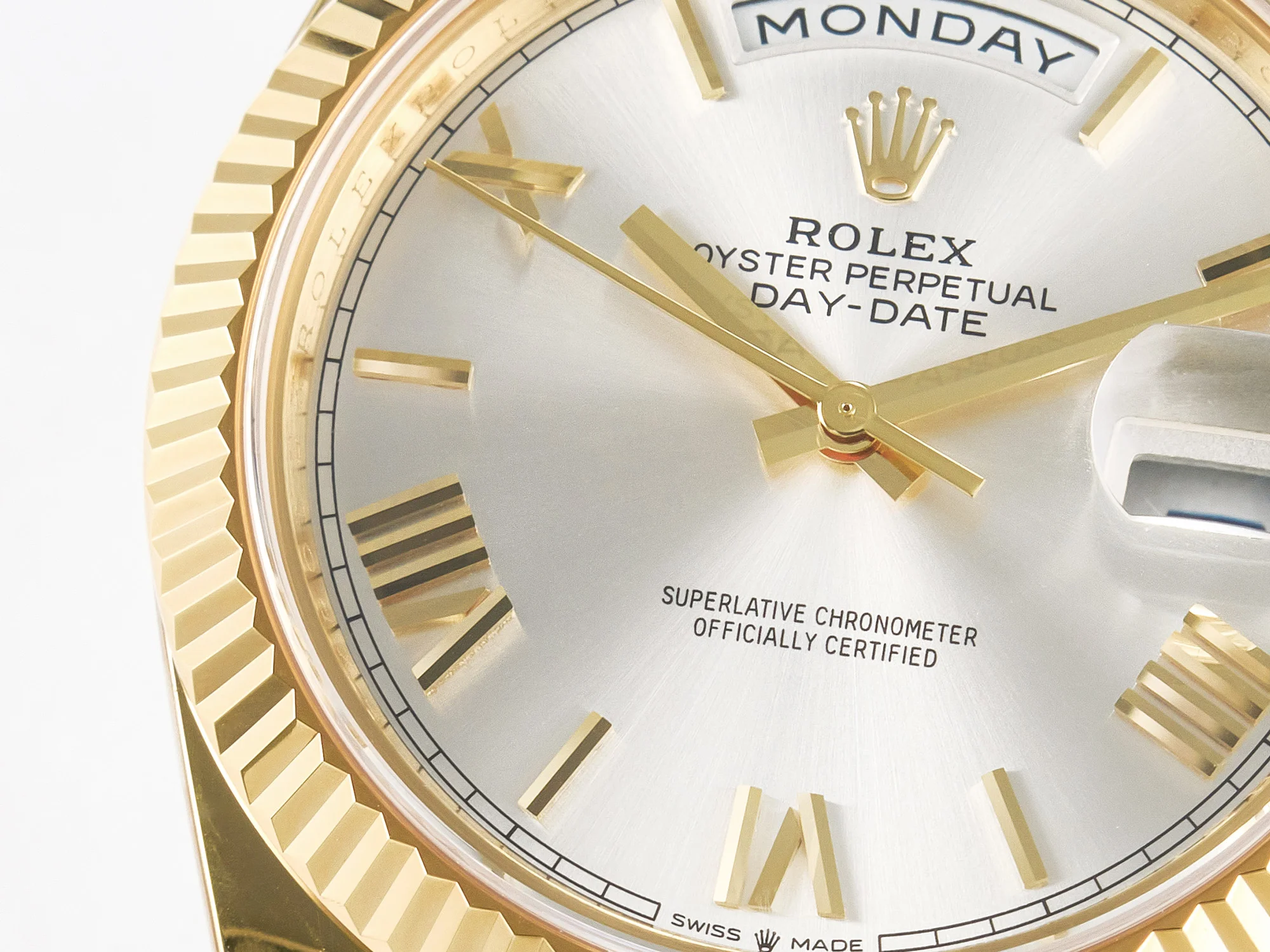 Day Date 40 YG 228238 ARF 1:1 Best Edition Silver Roman Dial on President Bracelet VR3255