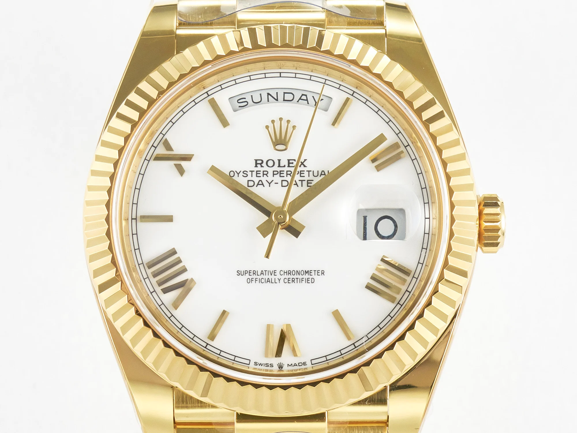 Day Date 40 YG 228238 ARF 1:1 Best Edition White Roman Dial on President Bracelet VR3255