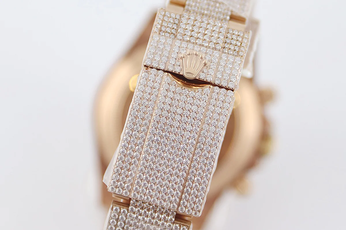 Daytona 116505 Diamond Paved Dial with Arabic Marker in Rose Gold