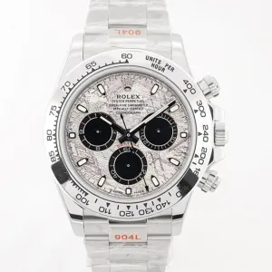 Daytona 116509 Meteorite/Black Dial in White Gold