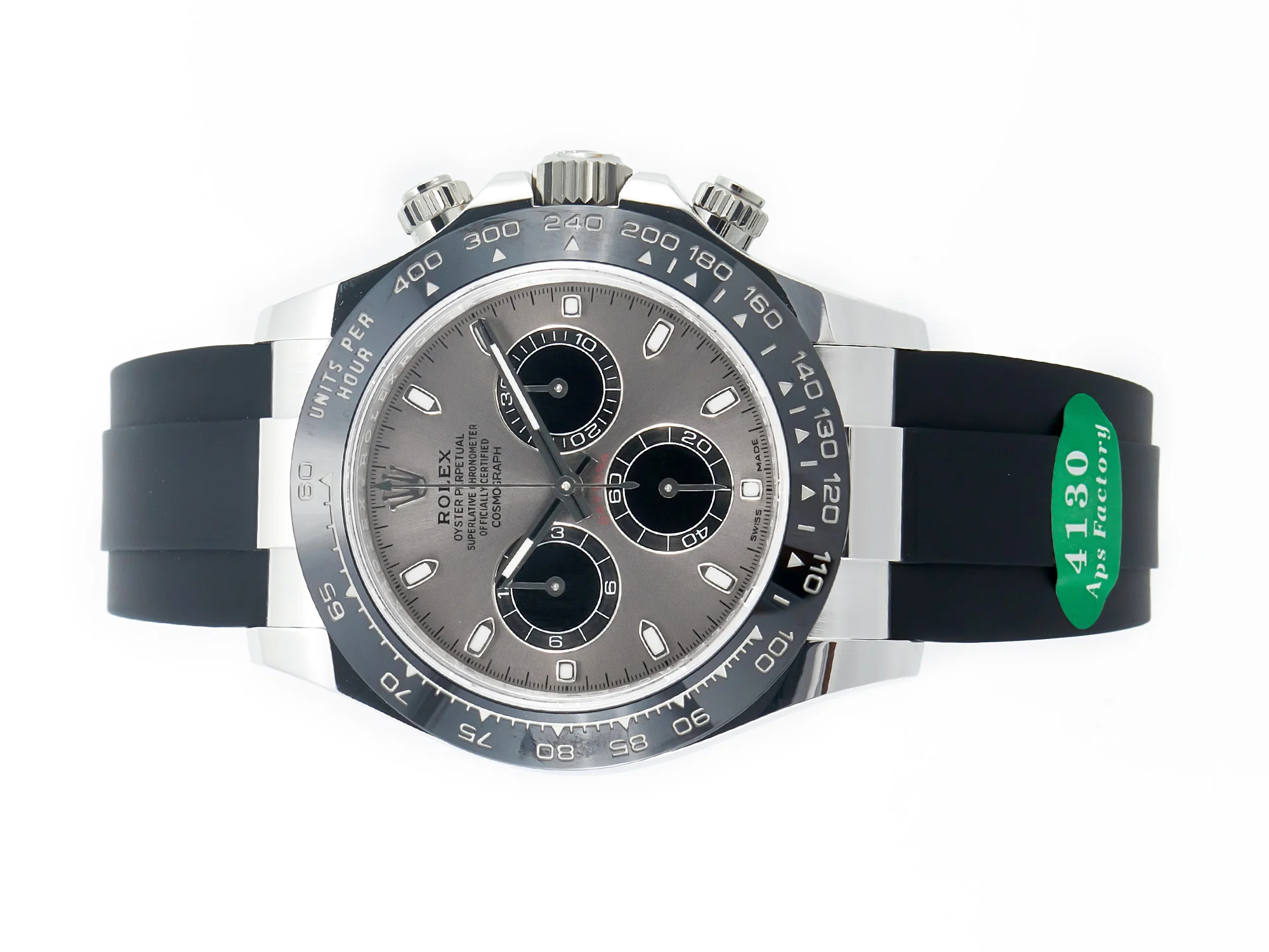 Daytona 116519 APS 1:1 Best Edition 904L SS Case Grey Dial on Oysterflex Strap SH4130 (Gain Weight)