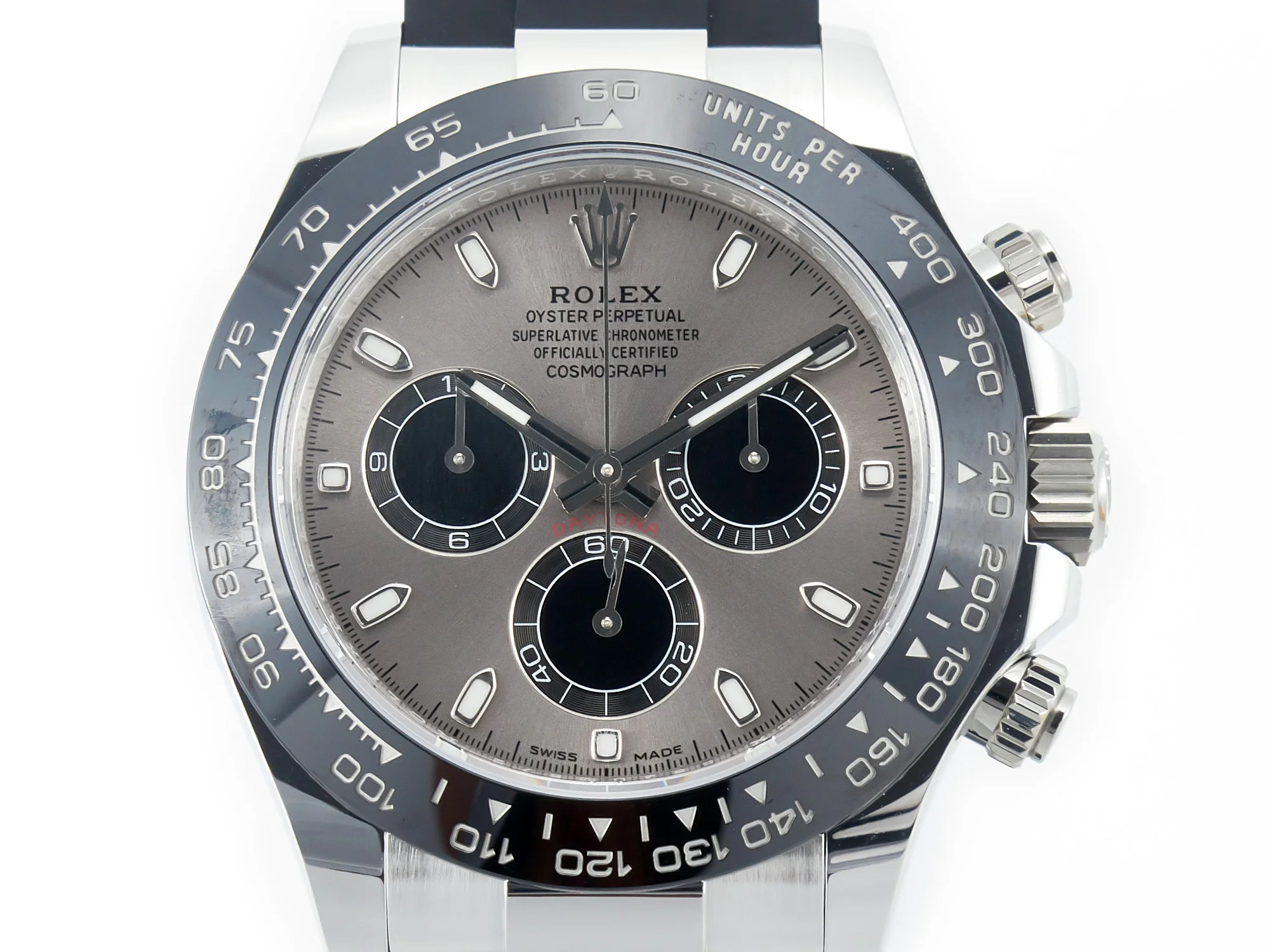 Daytona 116519 APS 1:1 Best Edition 904L SS Case Grey Dial on Oysterflex Strap SH4130 (Gain Weight)