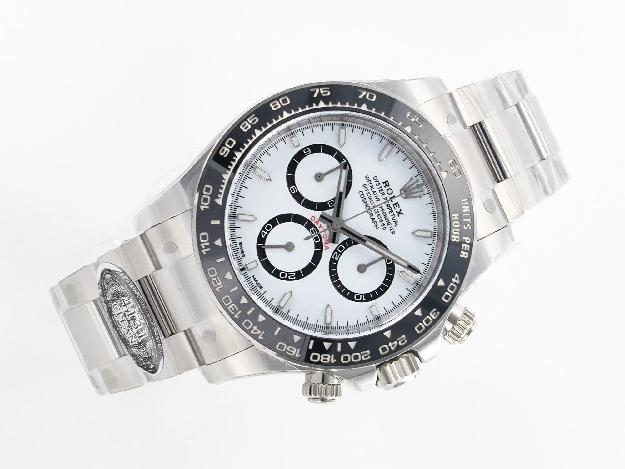 Daytona 126500 Panda Clean 1:1 Best Edition 904L SS Case and Bracelet White Dial SH4131
