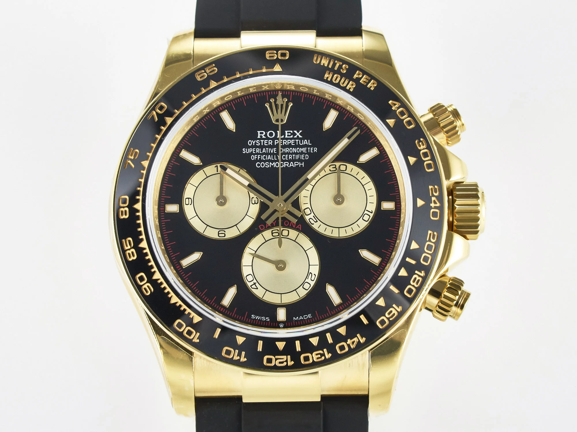 Daytona 126518 QF 1:1 Best Edition Black/YG Dial on Oysterflex Strap SH4131 V6(Gain Weight)