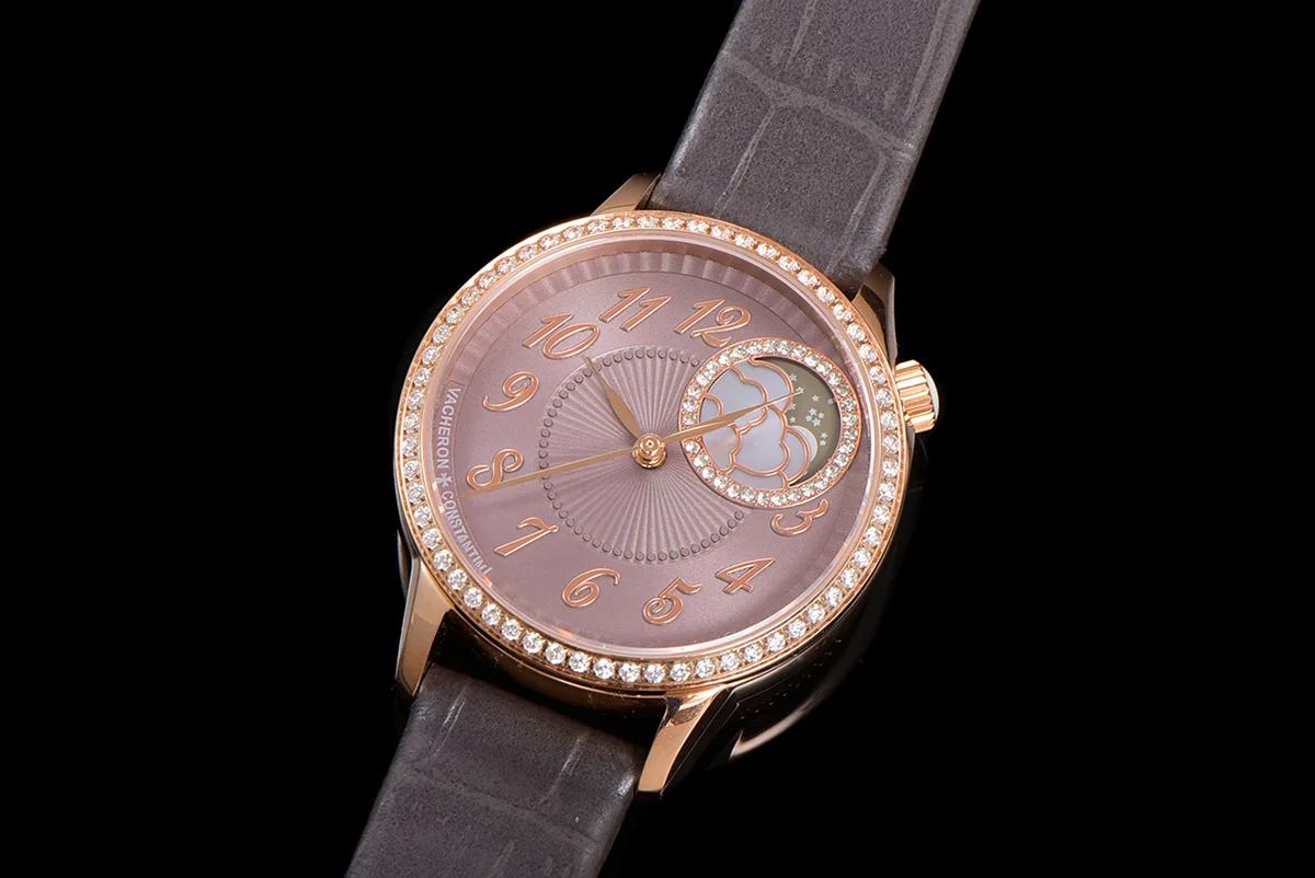 Egerie Moonphase Muse Brown Dial in Pink Gold