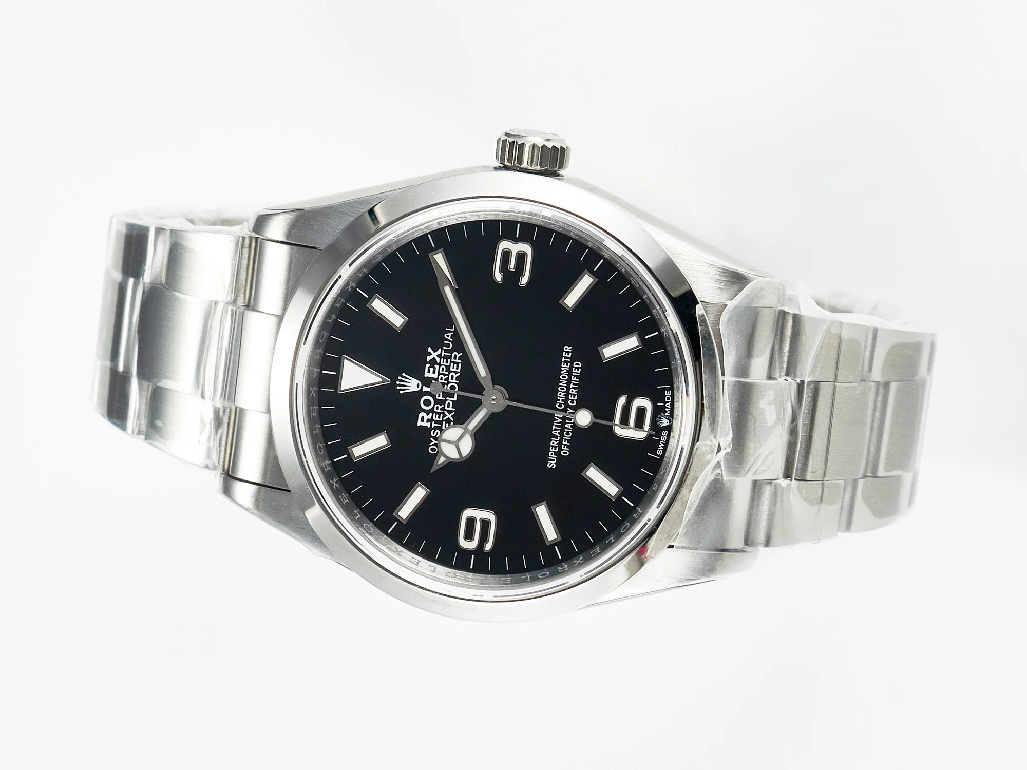 Explorer 36 904L Steel KRF 1:1 Best Edition Black Dial on SS Bracelet A2824 V2