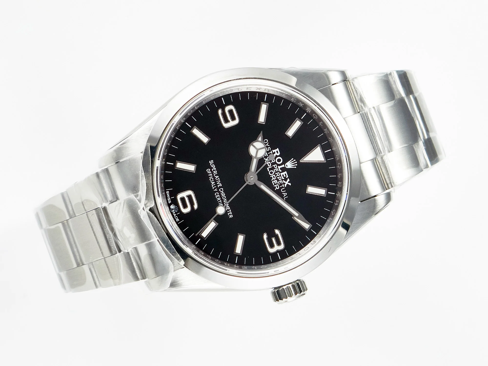 Explorer 36 904L Steel KRF 1:1 Best Edition Black Dial on SS Bracelet A2824 V2