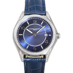 Fiftysix Blue Dial with Diamond Bezel in Steel Ref: 4600E