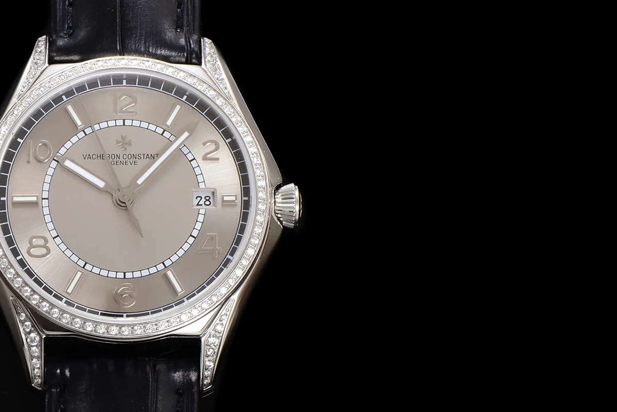 Fiftysix Grey Dial with Diamond Bezel in Steel Ref: 4600E
