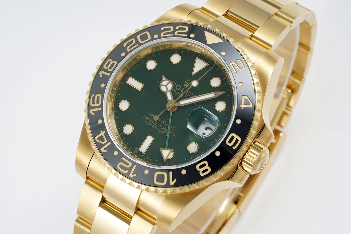 GMT Master II 116718LN Green Dial in Yellow Gold