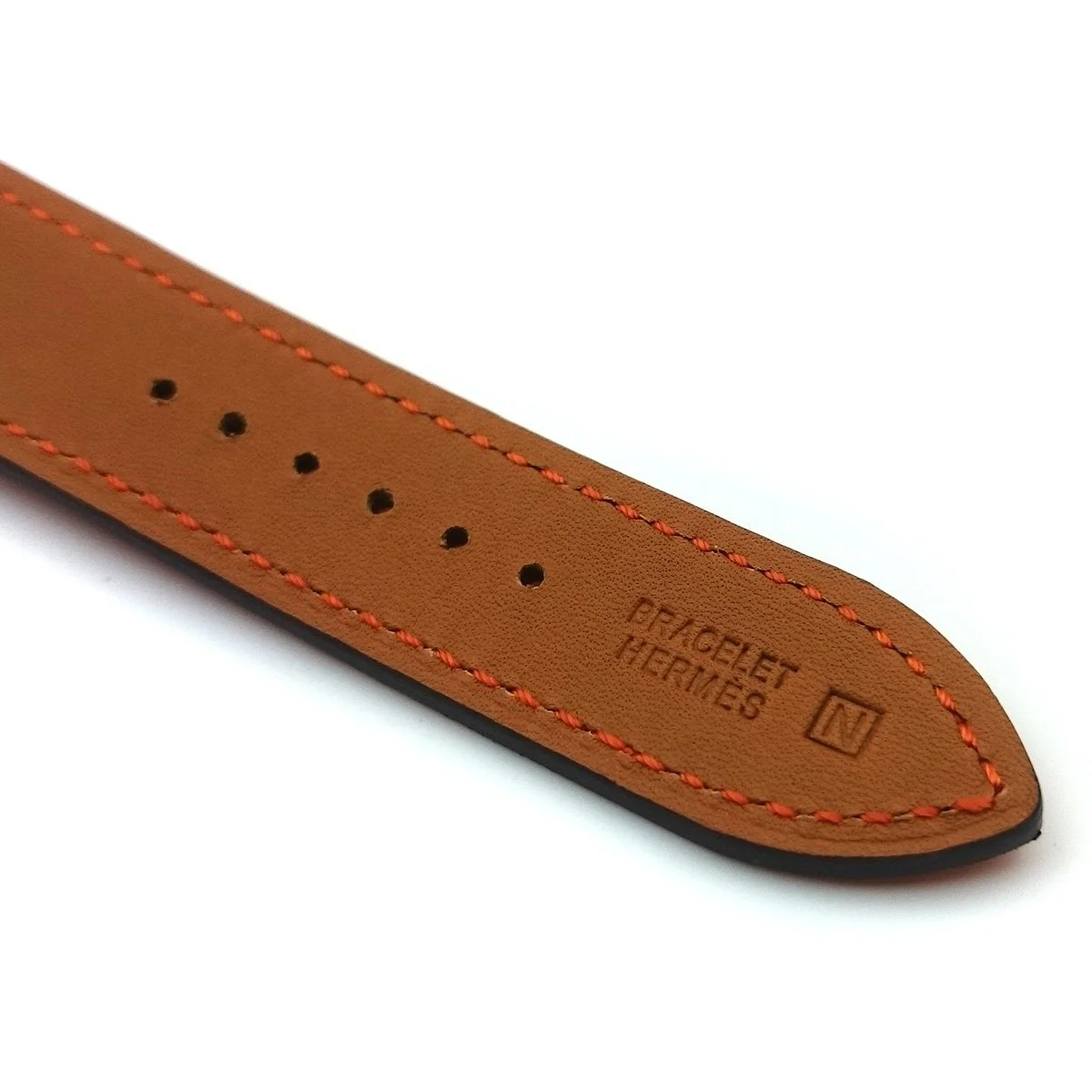 Heure H Rose Gold with Diamond Markers on Orange Fjord Leather Strap