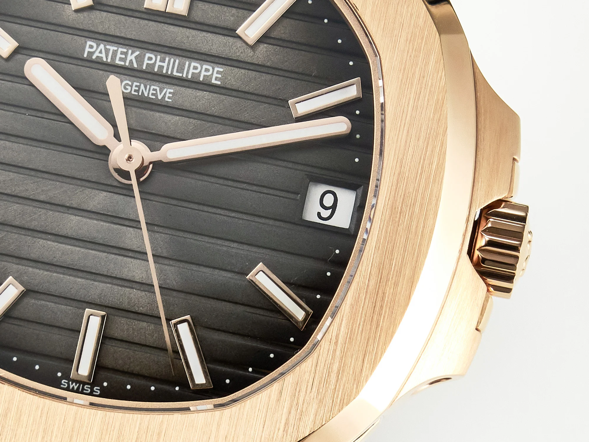 Nautilus 5711/1R RG 3KF 1:1 Best Edition Brown Textured Dial on Brown Leather Strap A324 Super Clone V2