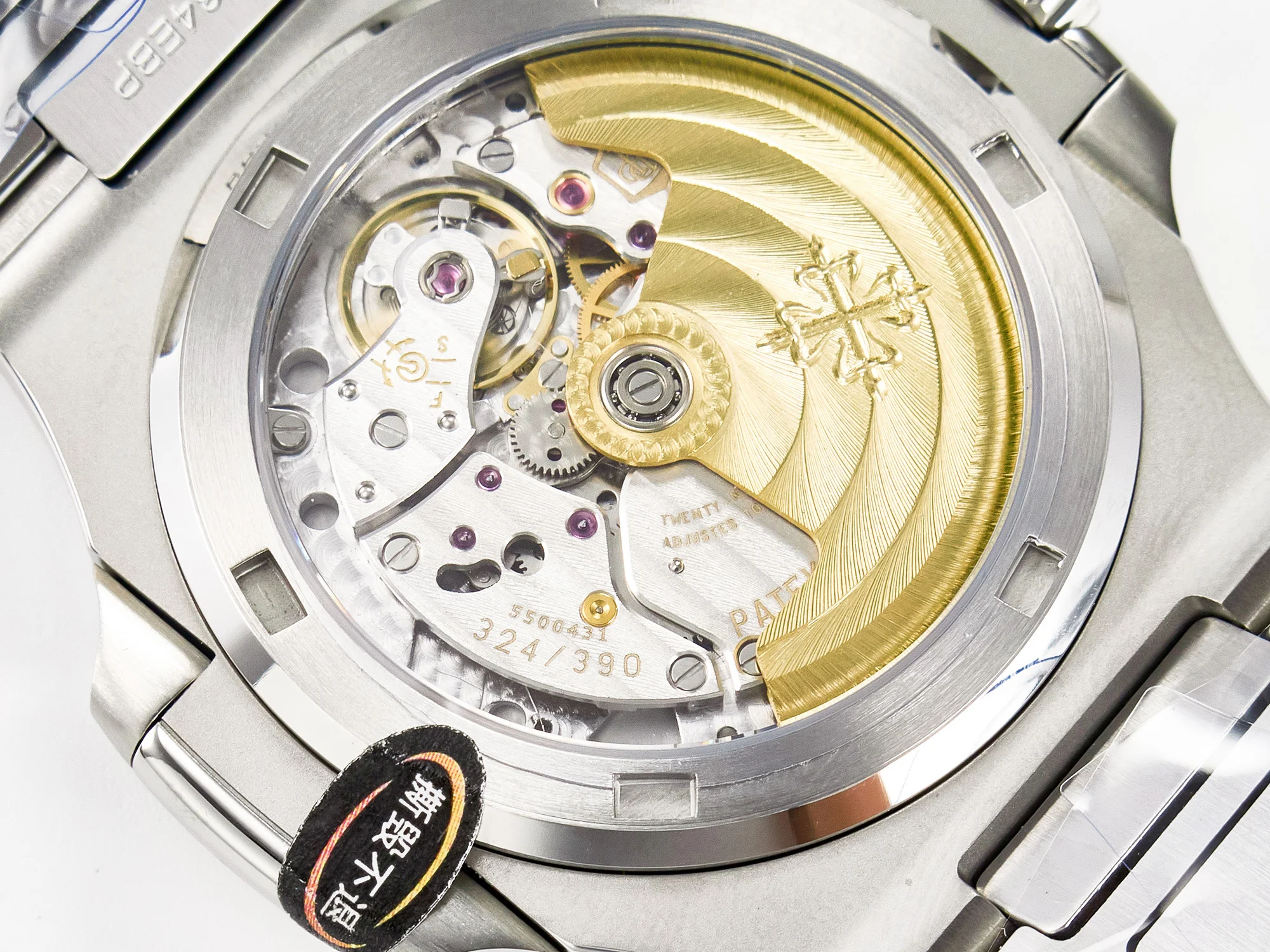 Nautilus 5711 3KF 1:1 Best Edition Square Diamonds Bezel Green Dial on SS Bracelet A324 Super Clone V2