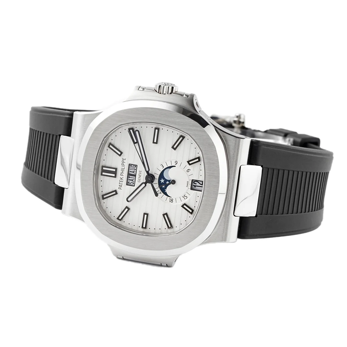 Nautilus 57261A-010 White Dial in Rubber Strap