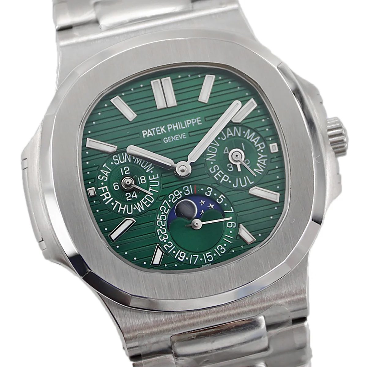 Nautilus 5740 Green Dial in Steel