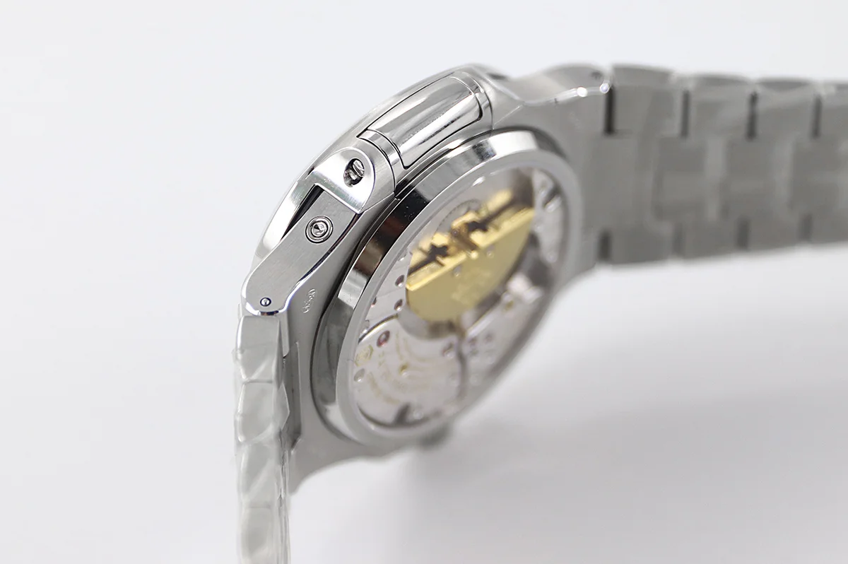 Nautilus 5740 Grey Dial with Diamond Bezel in Steel