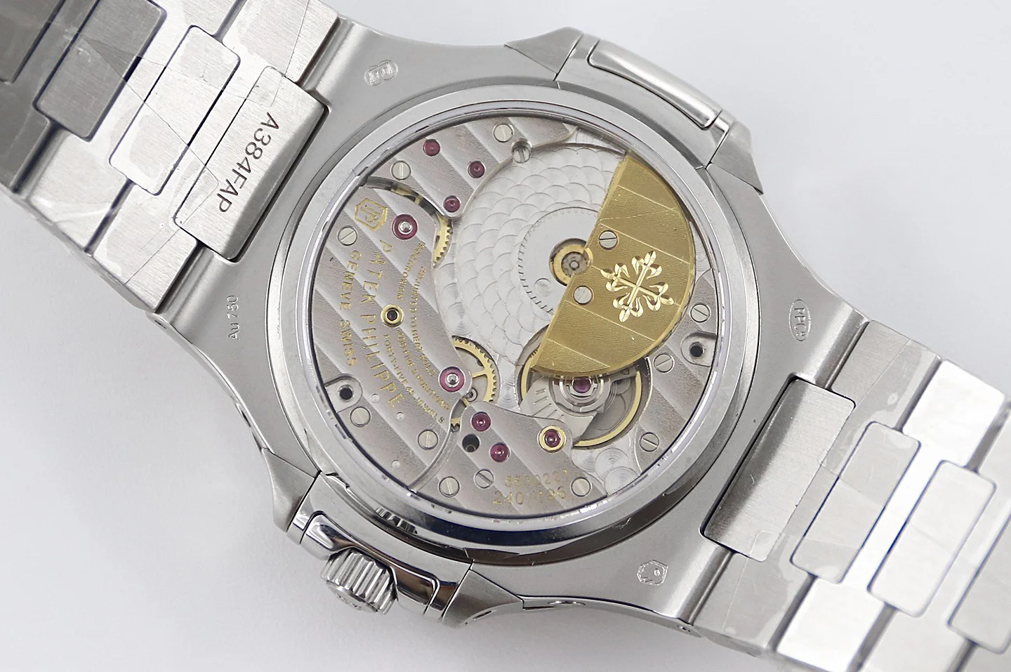 Nautilus 5740 White Dial with Diamond Bezel in Steel