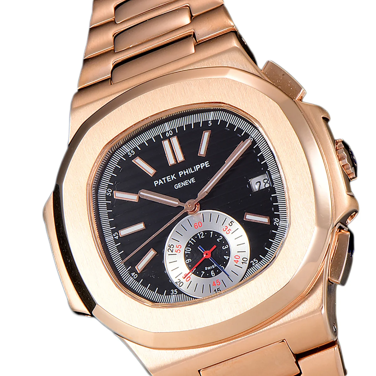 Nautilus Chronograph 5980/1R Black Dial in Rose Gold